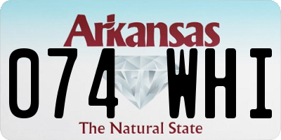 AR license plate 074WHI