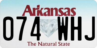 AR license plate 074WHJ