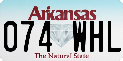 AR license plate 074WHL