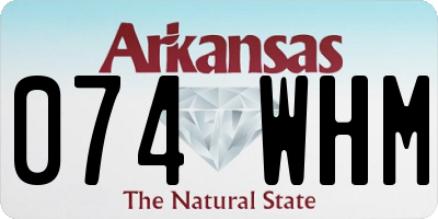 AR license plate 074WHM