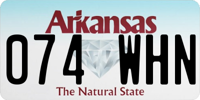 AR license plate 074WHN