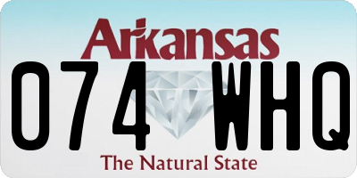 AR license plate 074WHQ