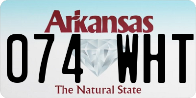 AR license plate 074WHT