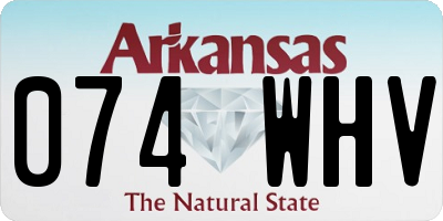AR license plate 074WHV
