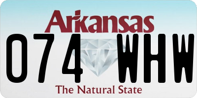 AR license plate 074WHW