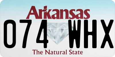 AR license plate 074WHX