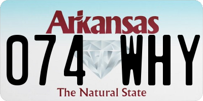 AR license plate 074WHY