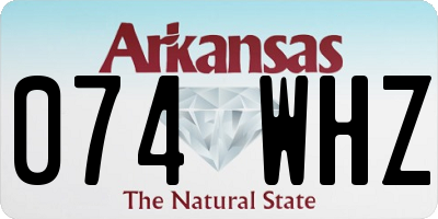 AR license plate 074WHZ