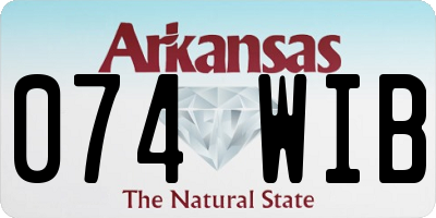 AR license plate 074WIB