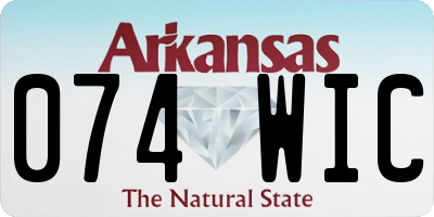 AR license plate 074WIC