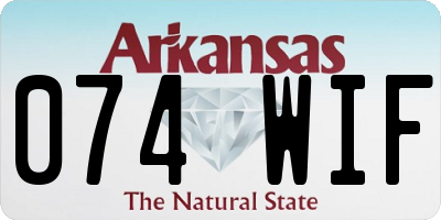AR license plate 074WIF