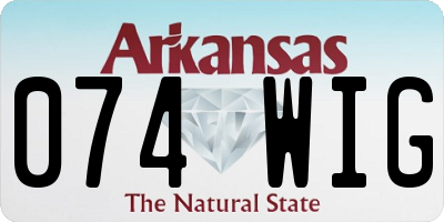 AR license plate 074WIG