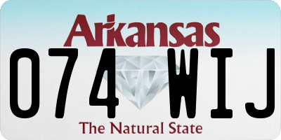 AR license plate 074WIJ