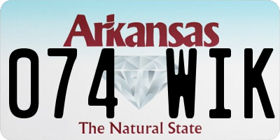 AR license plate 074WIK