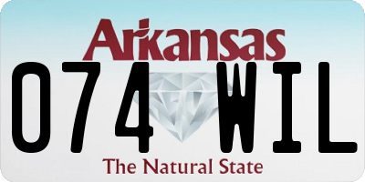 AR license plate 074WIL