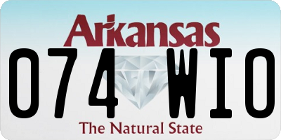AR license plate 074WIO