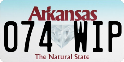 AR license plate 074WIP