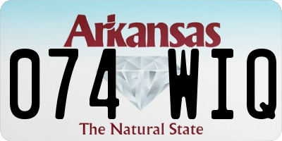 AR license plate 074WIQ
