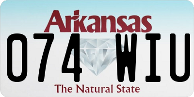 AR license plate 074WIU