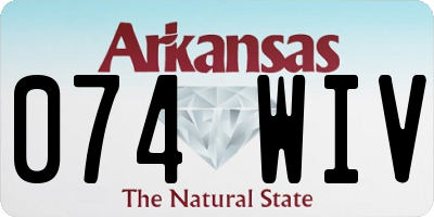 AR license plate 074WIV
