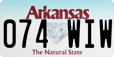 AR license plate 074WIW