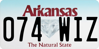 AR license plate 074WIZ