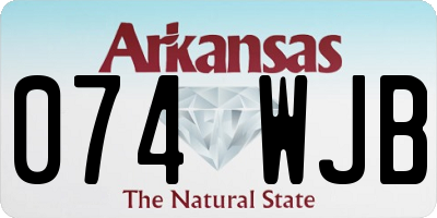 AR license plate 074WJB