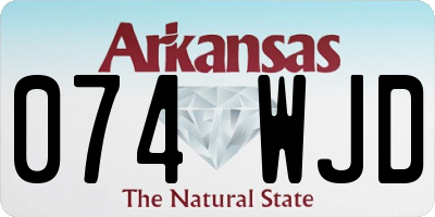 AR license plate 074WJD