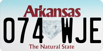 AR license plate 074WJE