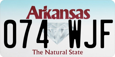 AR license plate 074WJF