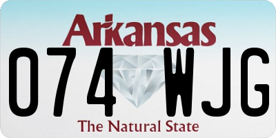 AR license plate 074WJG