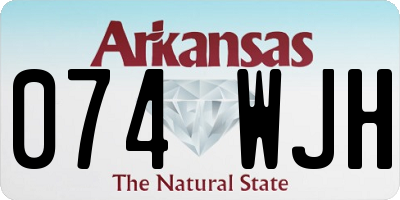 AR license plate 074WJH