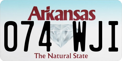 AR license plate 074WJI
