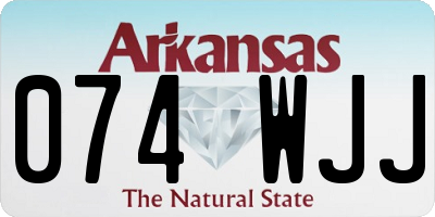 AR license plate 074WJJ
