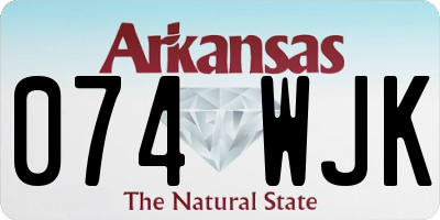 AR license plate 074WJK
