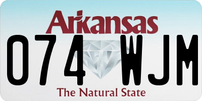 AR license plate 074WJM