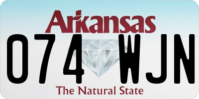 AR license plate 074WJN