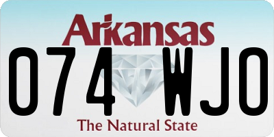 AR license plate 074WJO