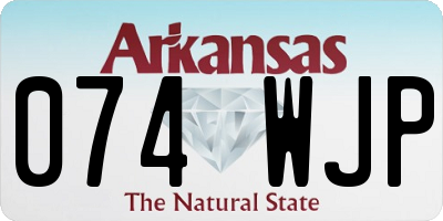 AR license plate 074WJP