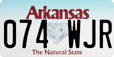 AR license plate 074WJR
