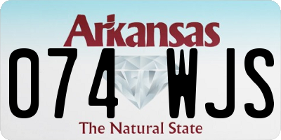 AR license plate 074WJS
