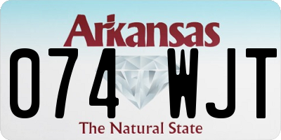 AR license plate 074WJT