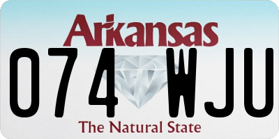 AR license plate 074WJU