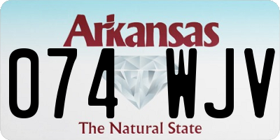 AR license plate 074WJV