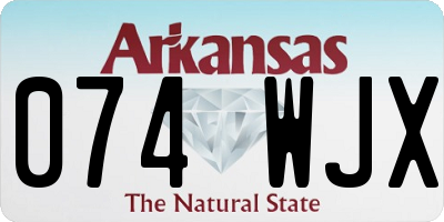 AR license plate 074WJX