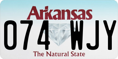 AR license plate 074WJY