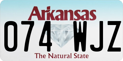 AR license plate 074WJZ