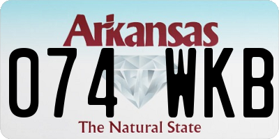 AR license plate 074WKB