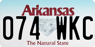 AR license plate 074WKC