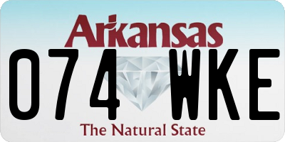 AR license plate 074WKE